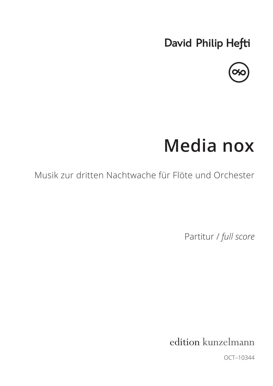 Media nox, Music for the third nocturnal vigil for flute and orchestra Orchestra scores gallery preview page 1