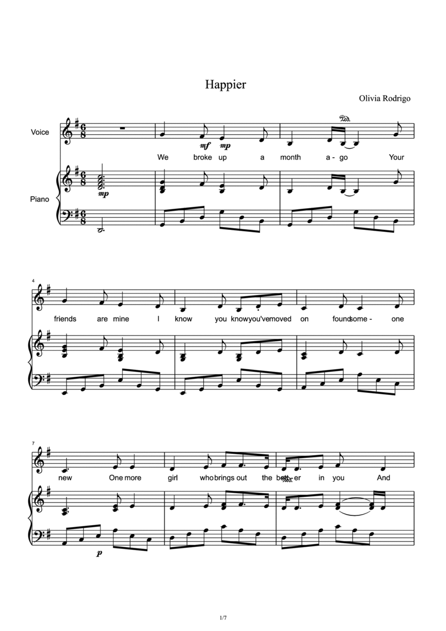 Happier Voice scores gallery preview page 1