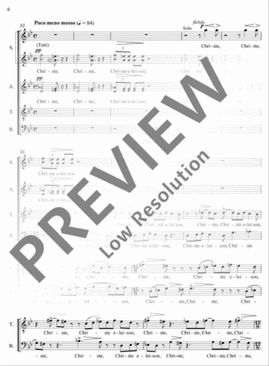 Missa brevis 4-Part scores gallery preview page 7