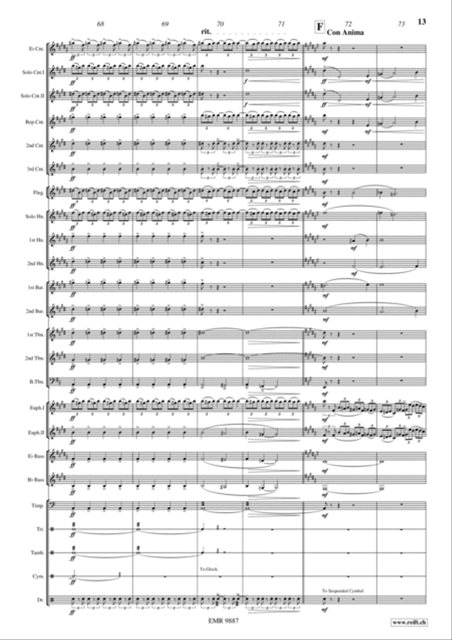 Finale from Symphony No. 1 Brass Band scores gallery preview page 13