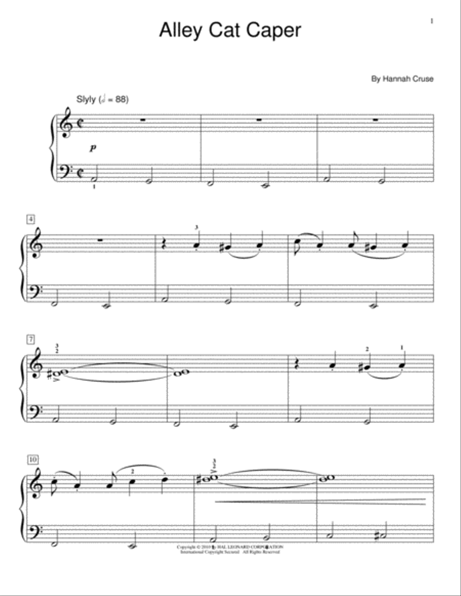 Alley Cat Caper Alley Cat Caper Piano Method scores gallery preview page 1