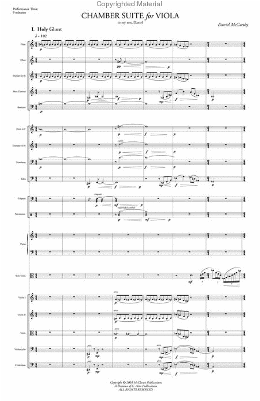 Chamber Suite for Viola & Orchestra Chamber Suite for Viola & Orchestra Full Orchestra scores gallery preview page 2