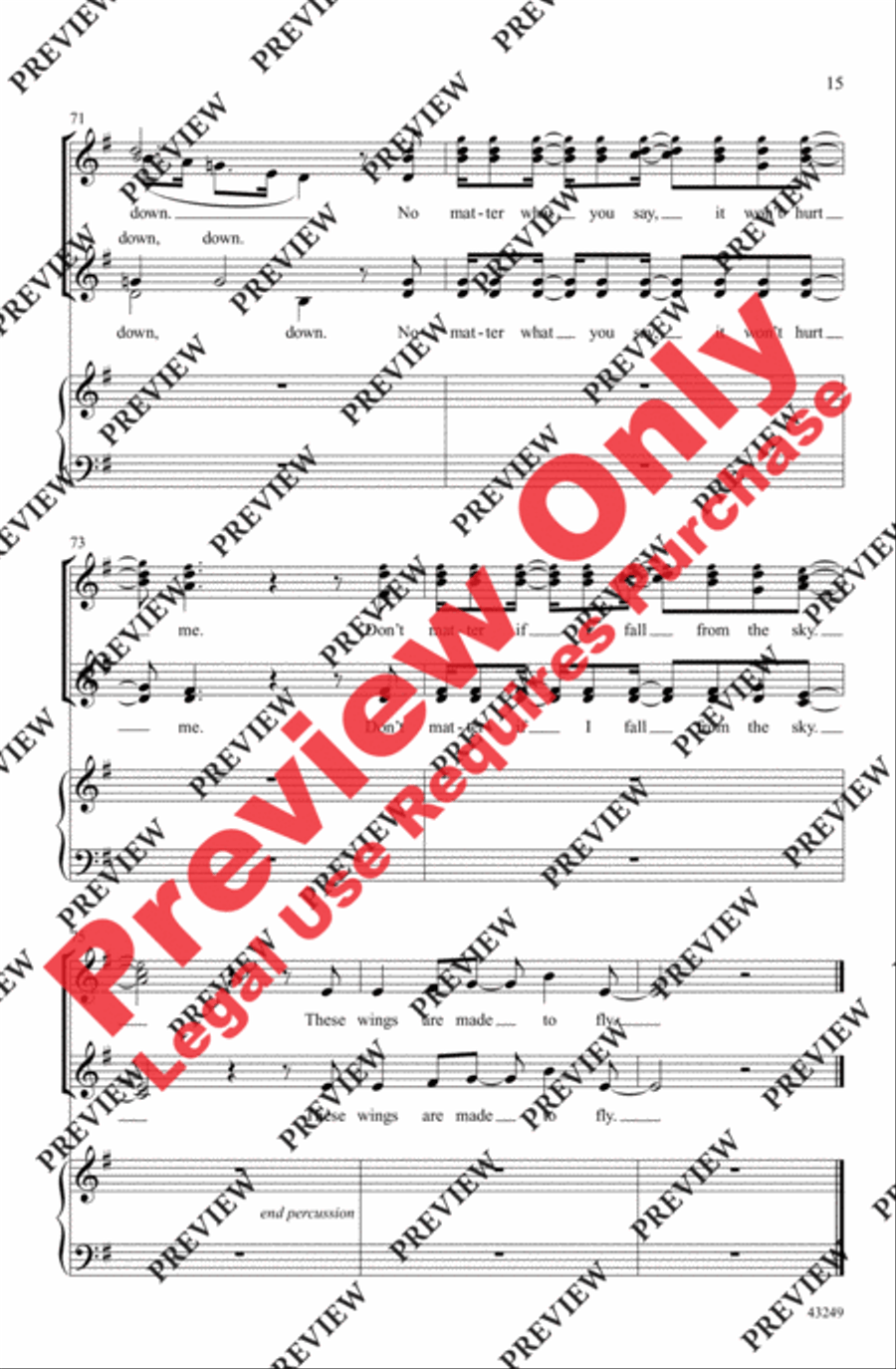 Wings Women's Choir scores gallery preview page 15