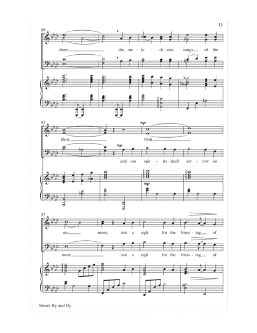 Sweet By and By 4-Part scores gallery preview page 12