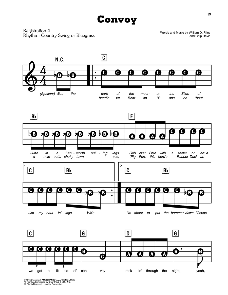 Convoy Electronic Keyboard scores gallery preview page 1