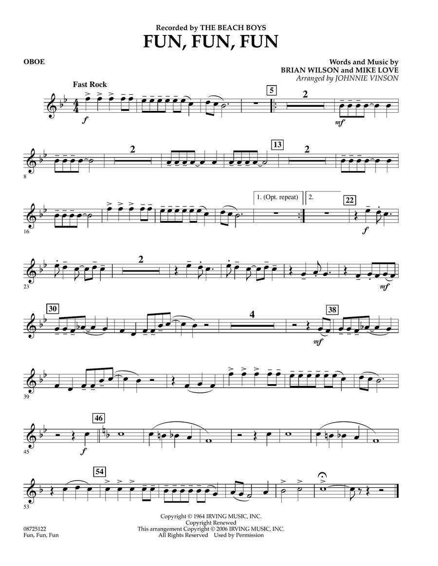Fun, Fun, Fun - Oboe Concert Band scores gallery preview page 1