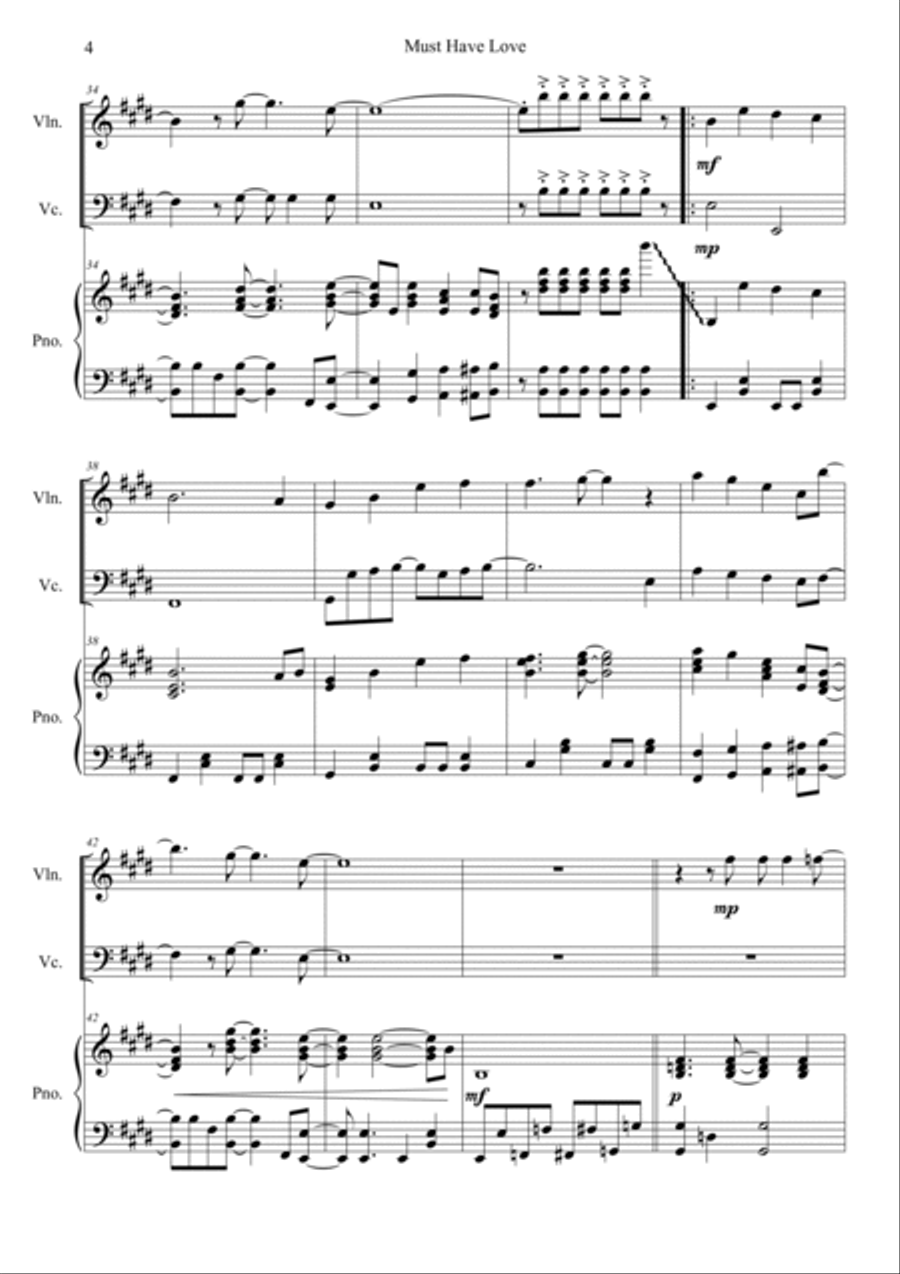Must Have Love Must Have Love Piano Trio scores gallery preview page 4