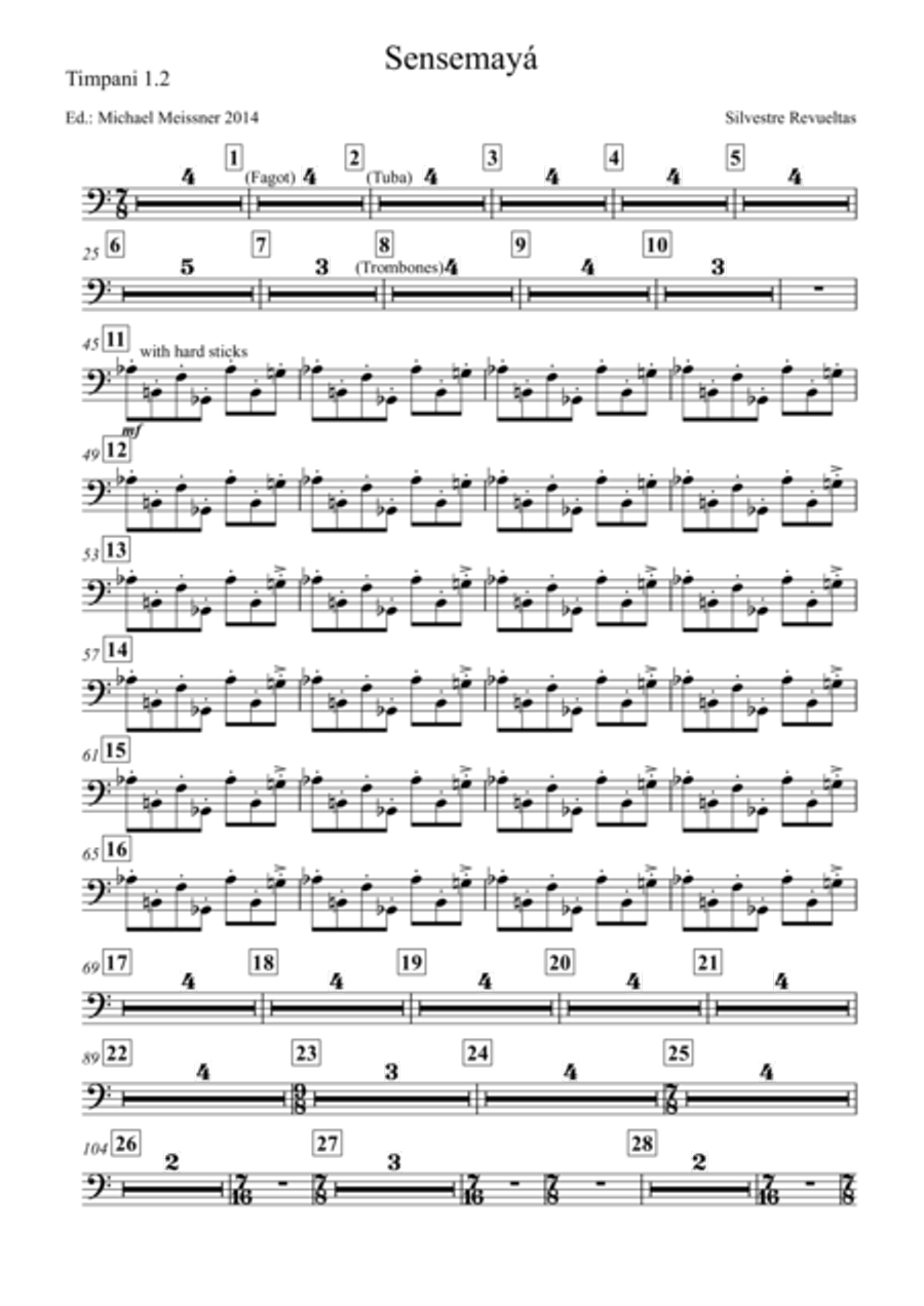 Sensemaya Percussion scores gallery preview page 2