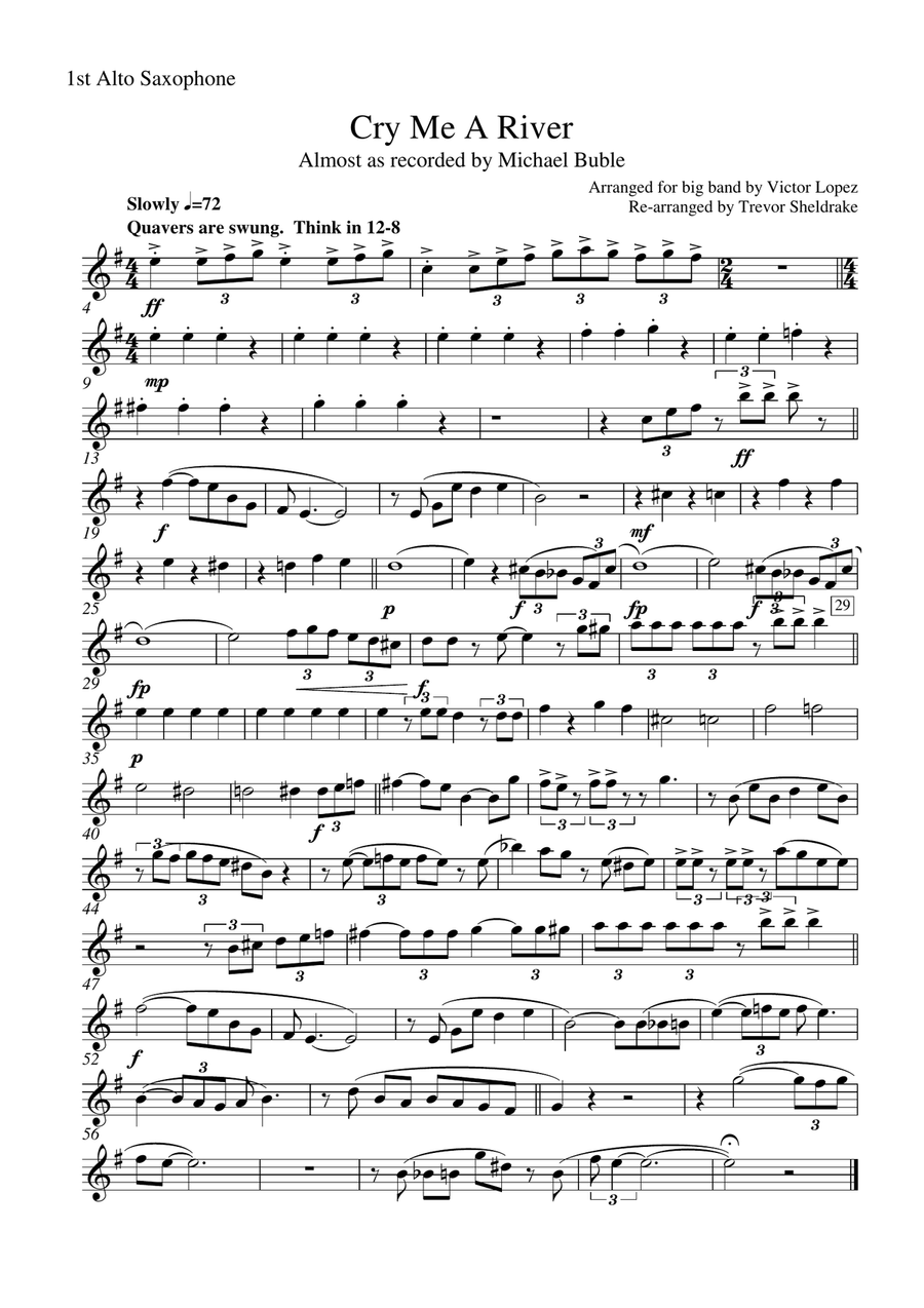 Cry me a River Cry me a River Concert Band scores gallery preview page 5