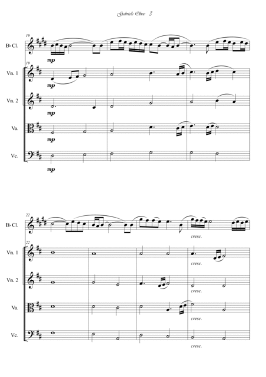 Gabriel's Oboe Small Ensemble scores gallery preview page 3
