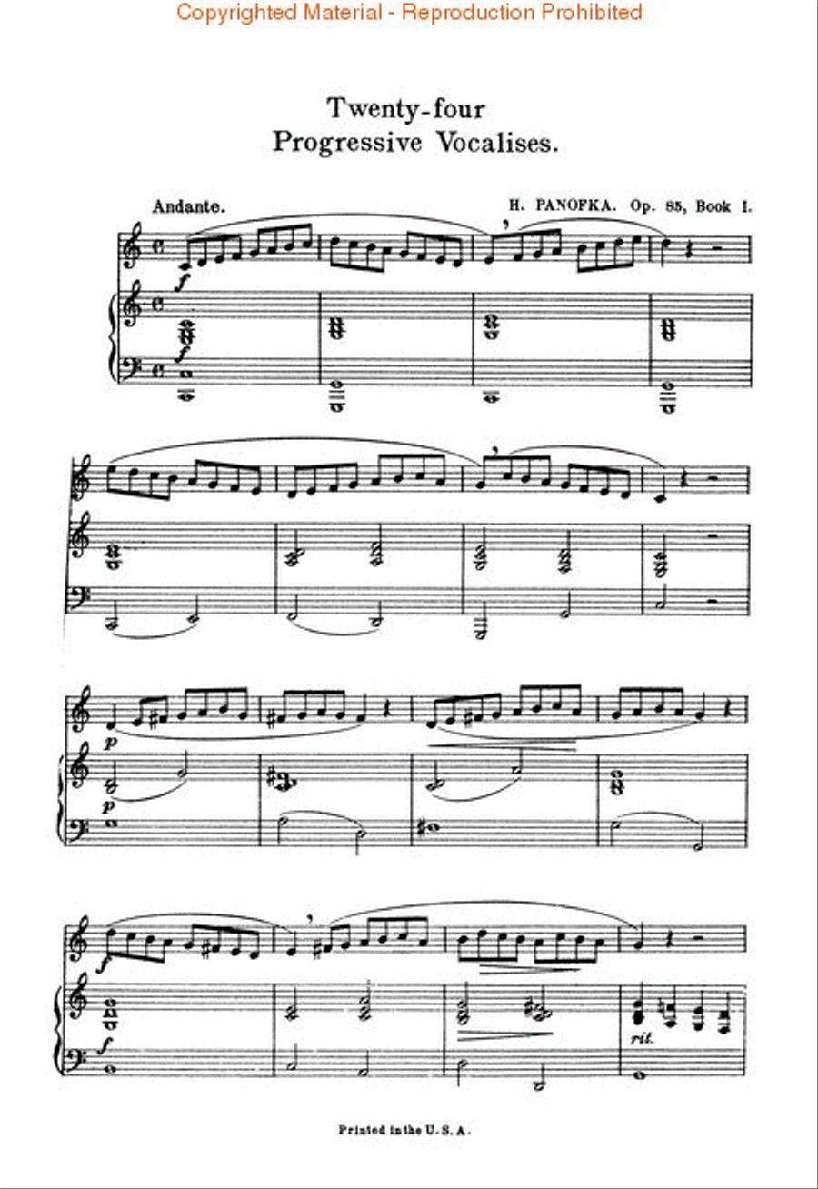 24 Progressive Vocalises, Op. 85 – Book 1 Voice scores gallery preview page 2