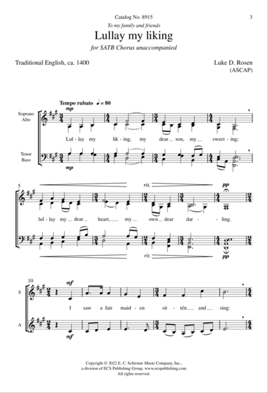 Lullay, my liking 4-Part scores gallery preview page 2