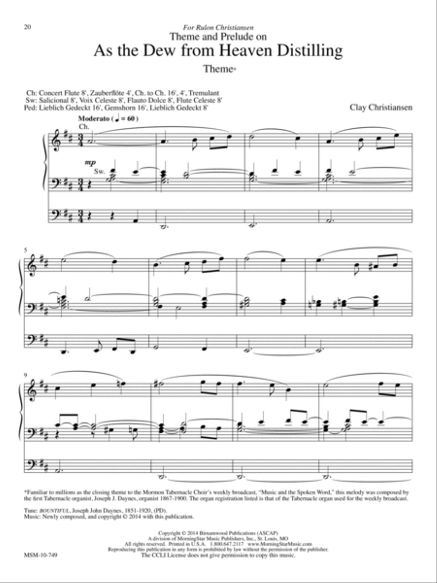 Praise to the Lord: Seven Hymn Settings for Organ Organ Solo scores gallery preview page 7