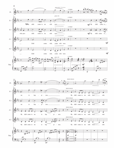 My Child - SSAA with piano and flute accompaniment Choir - Digital Sheet Music