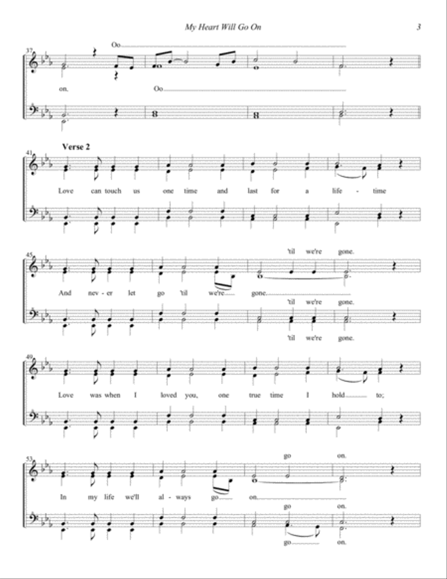 My Heart Will Go On (Love Theme from Titanic) SSAA scores gallery preview page 3