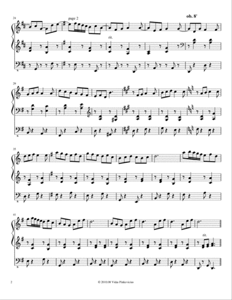 Andantino, Op. 4 (2010) Andantino, Op. 4 (2010) Organ Solo scores gallery preview page 2
