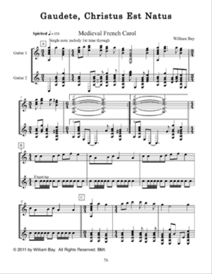 Christmas Guitar Portraits: Duets for Two Acoustic Guitars Acoustic Guitar scores gallery preview page 4