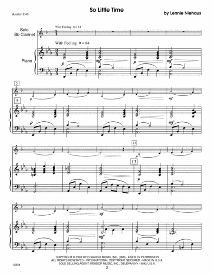 Kendor Recital Solos - Bb Clarinet - Solo Book with Digital Download B-Flat Clarinet scores gallery preview page 2