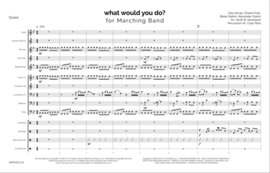 What Would You Do? Marching Band scores gallery preview page 2