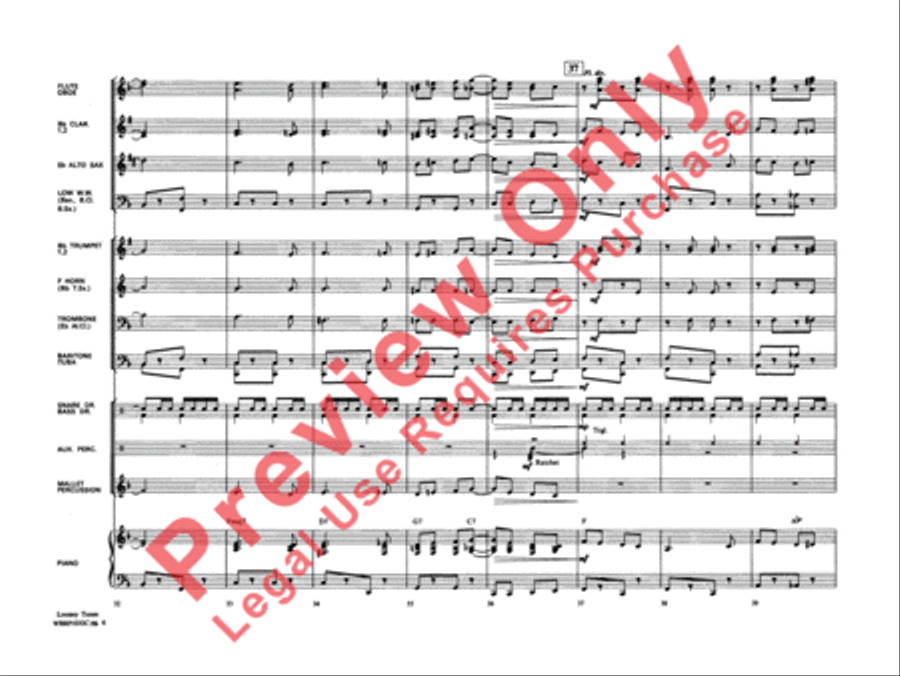 Looney Tunes Concert Band scores gallery preview page 7