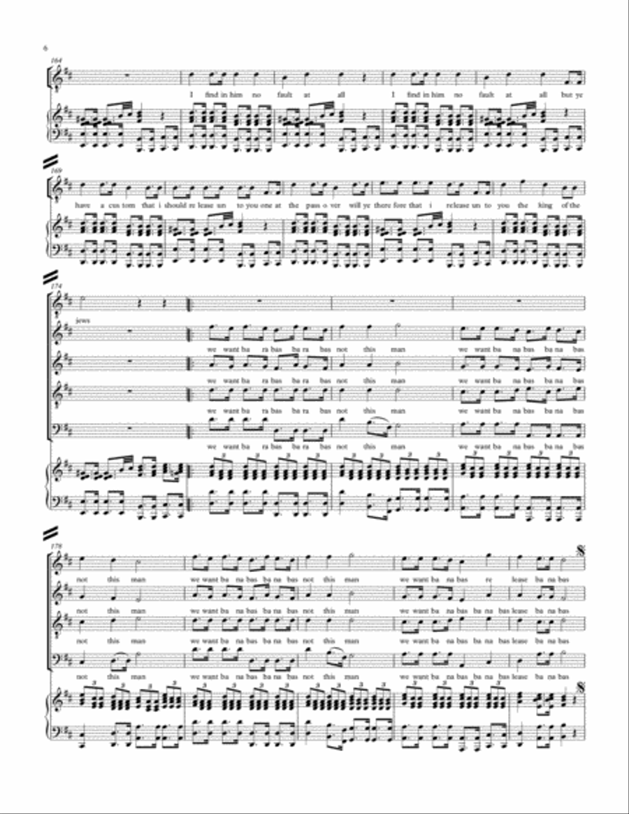 The death and Resurrection opera book part 1 4-Part scores gallery preview page 6