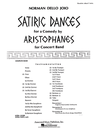 Satiric Dances Concert Band Full Score