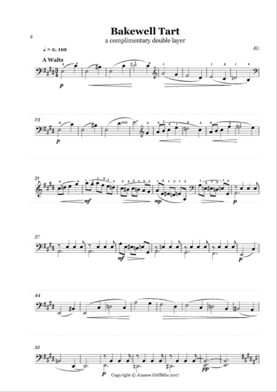 One Hand Four Cakes. 4 short advanced pieces for the left hand. Piano Method scores gallery preview page 3