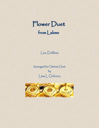 Book cover for Flower Duet from Lakme for Clarinet Choir