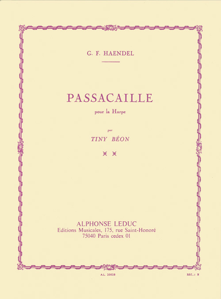 Passacaille - Harpe