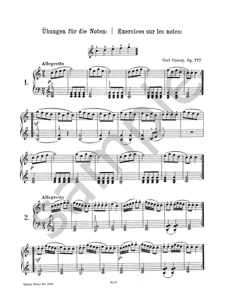 24 Five-Finger Exercises Op. 777 for Piano