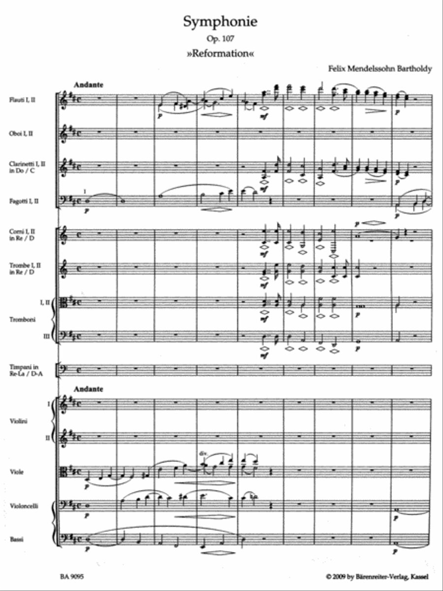 Symphony d minor op. 107 'Reformation Symphony' Orchestra scores gallery preview page 2