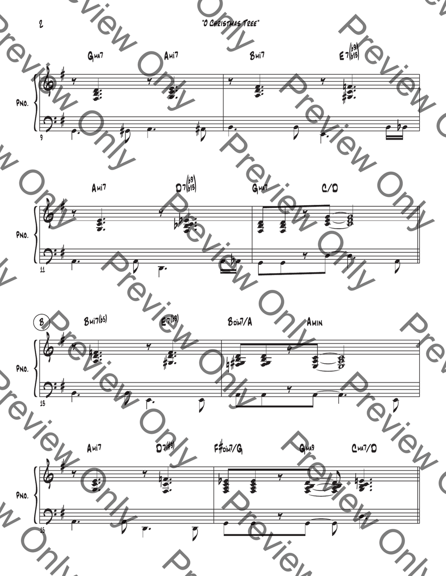 O Christmas Tree - Electric Guitar & Piano - G Major Electric Guitar scores gallery preview page 4