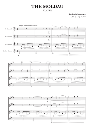 The Moldau for Clarinet Quartet - Easy Version