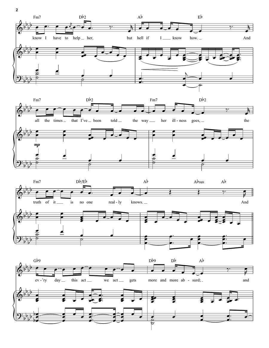 I've Been (from Next to Normal) Voice scores gallery preview page 2