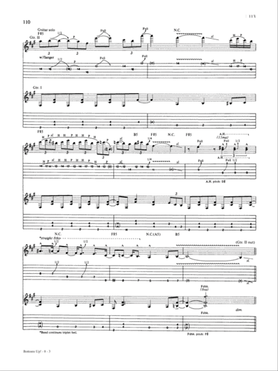 Bottoms Up! Guitar Tablature scores gallery preview page 3