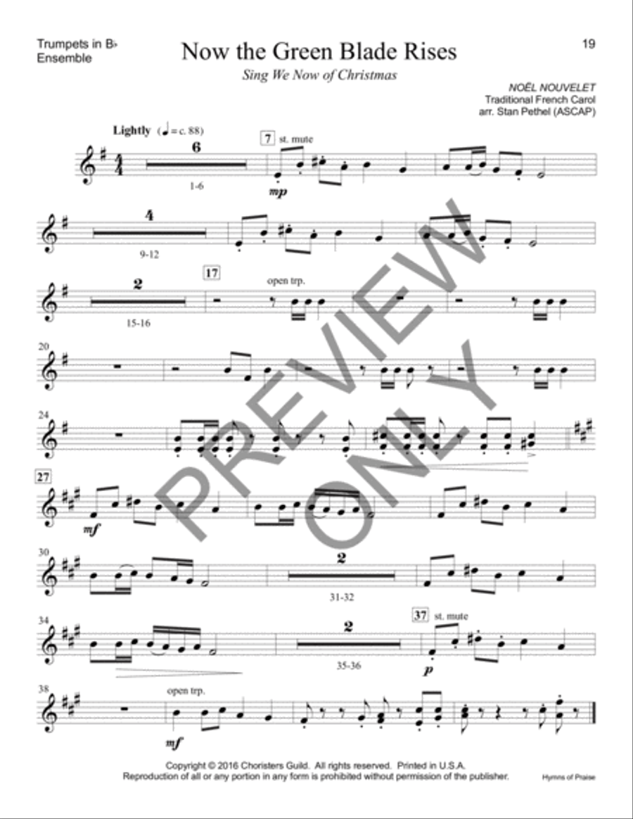 Hymns of Praise - Bb Trumpet(s) B-Flat Trumpet scores gallery preview page 3