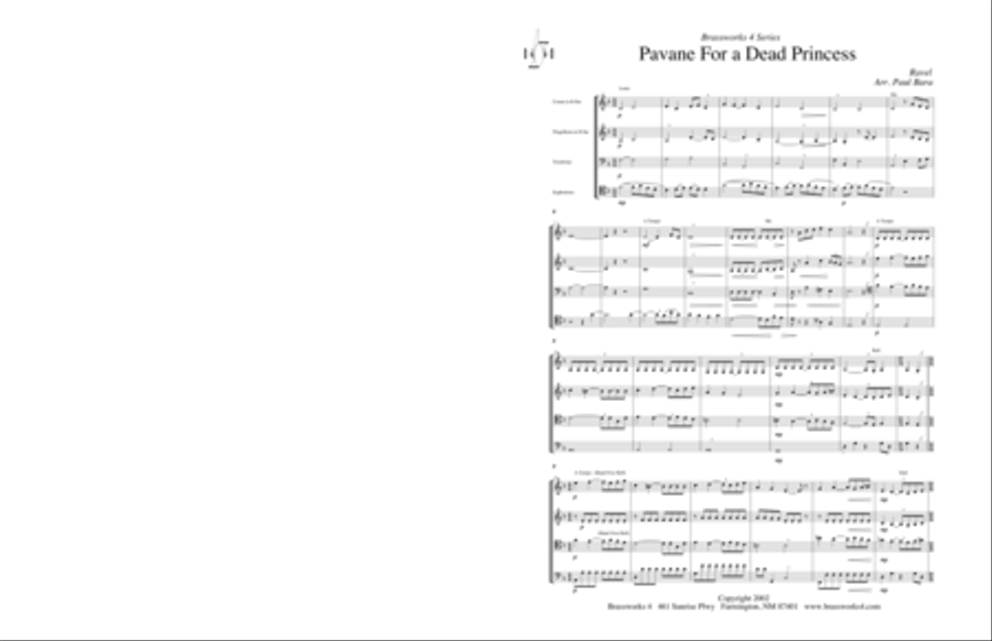 Pavane for a Dead Princess Brass Quartet scores gallery preview page 2