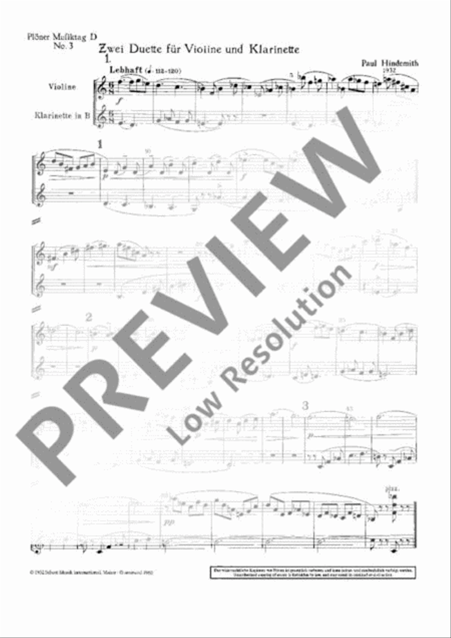 Plöner Musiktag Plöner Musiktag Clarinet scores gallery preview page 4