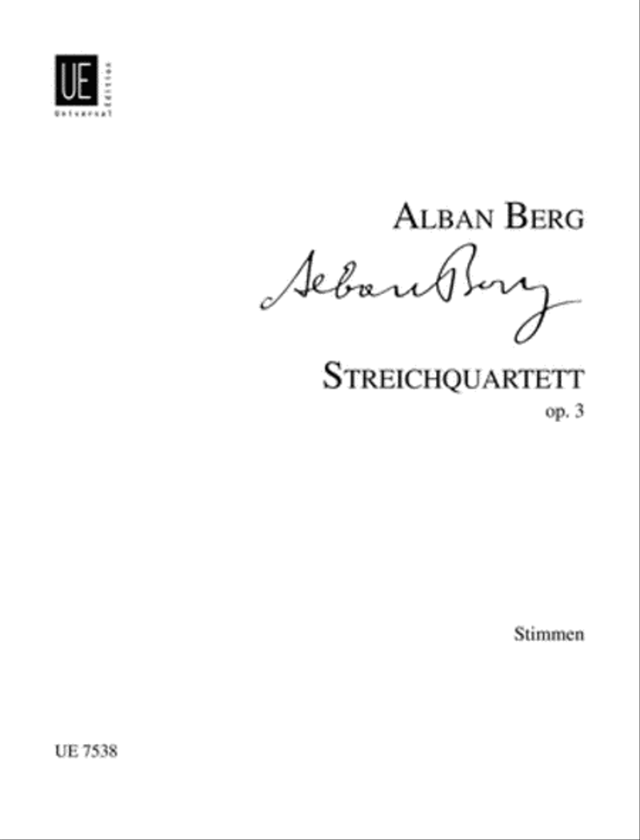 Book cover for String Quartet, Op. 3, Parts