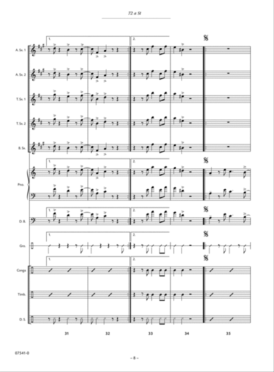 72 a St 72 a St Saxophone Quintet scores gallery preview page 2