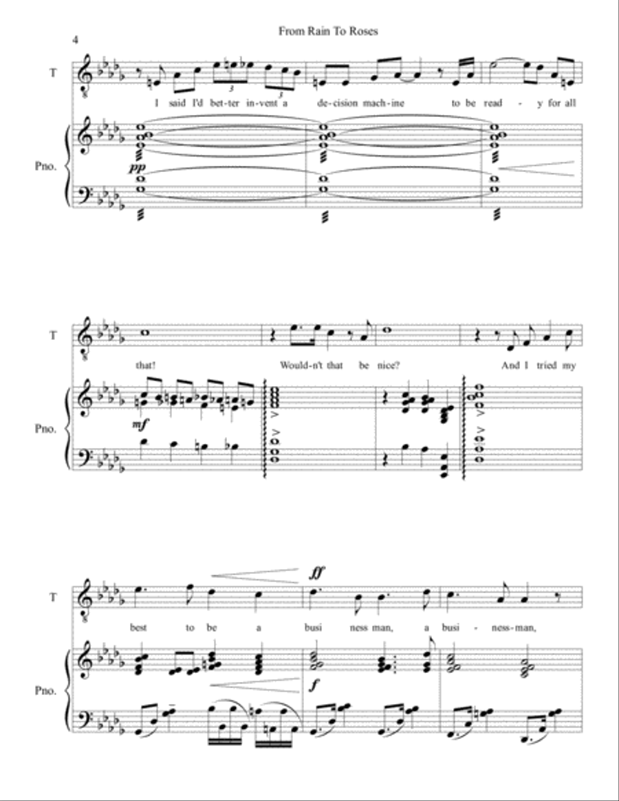 From Rain To Roses Tenor Voice scores gallery preview page 4