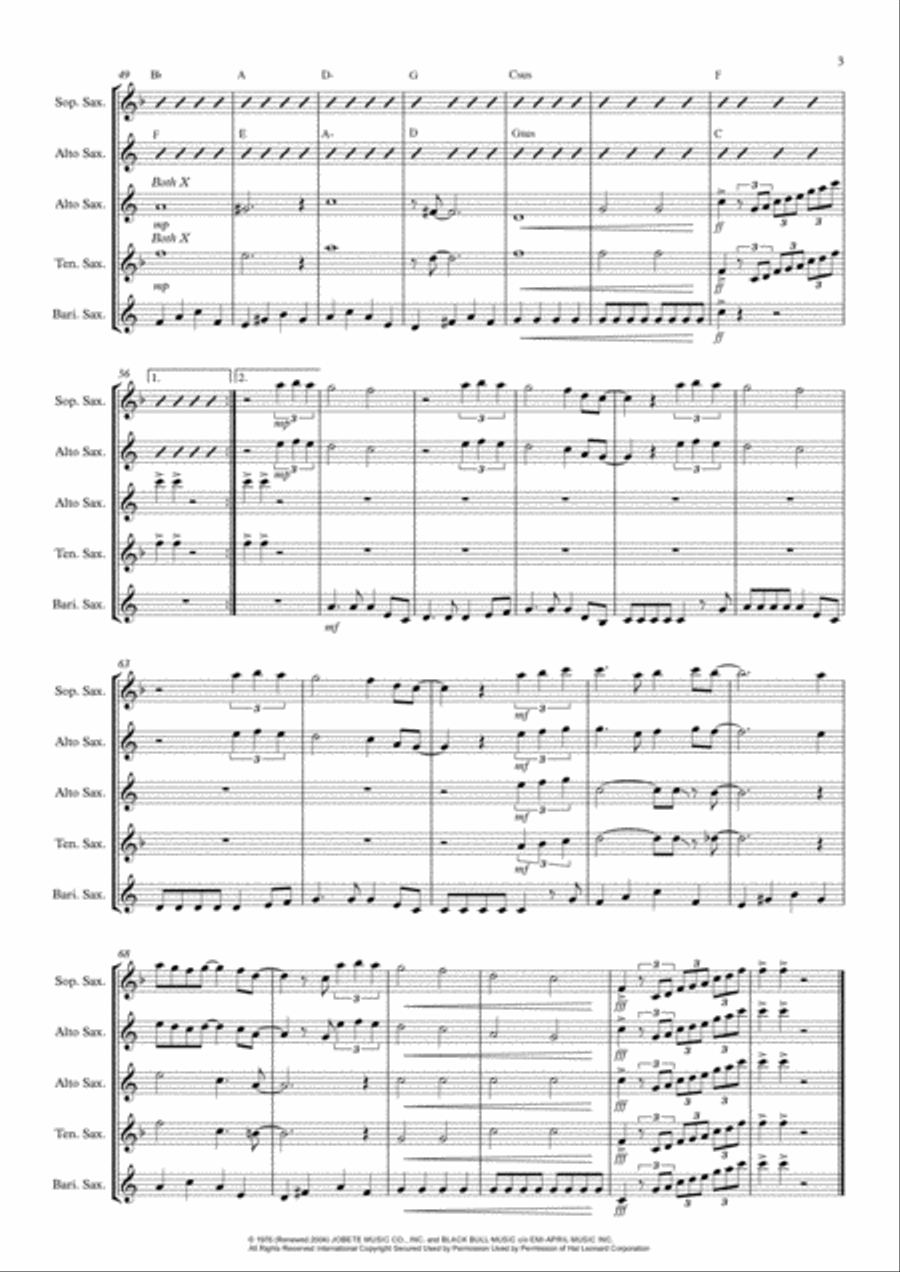 Isn't She Lovely Woodwind Quartet scores gallery preview page 3