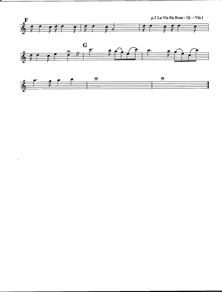 La Vie En Rose String Quartet scores gallery preview page 3