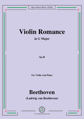 Book cover for Beethoven-Violin Romance in G Major,Op.40,for Violin and Piano