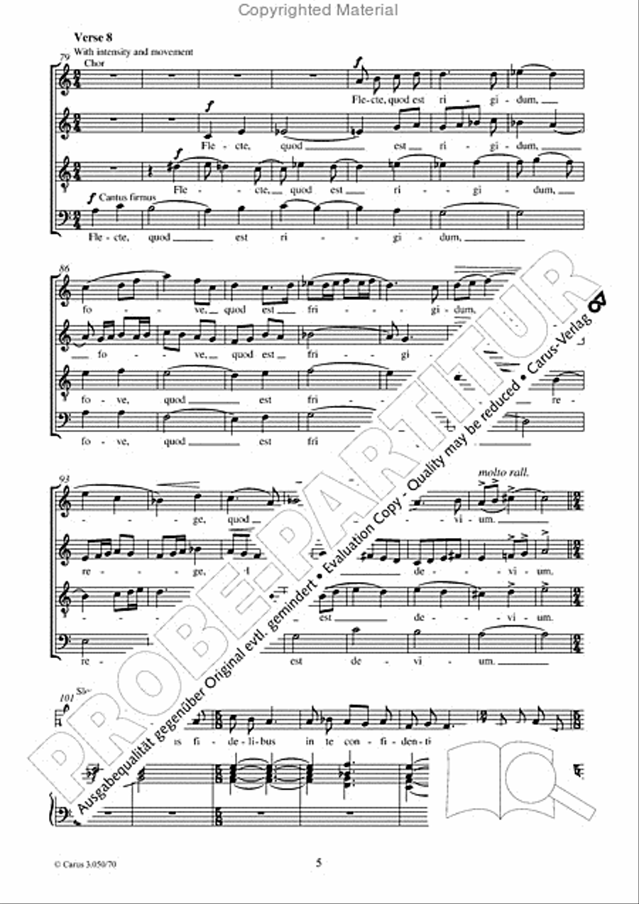 Veni Sancte Spiritus (Come now, holy Spirit) 4-Part scores gallery preview page 6
