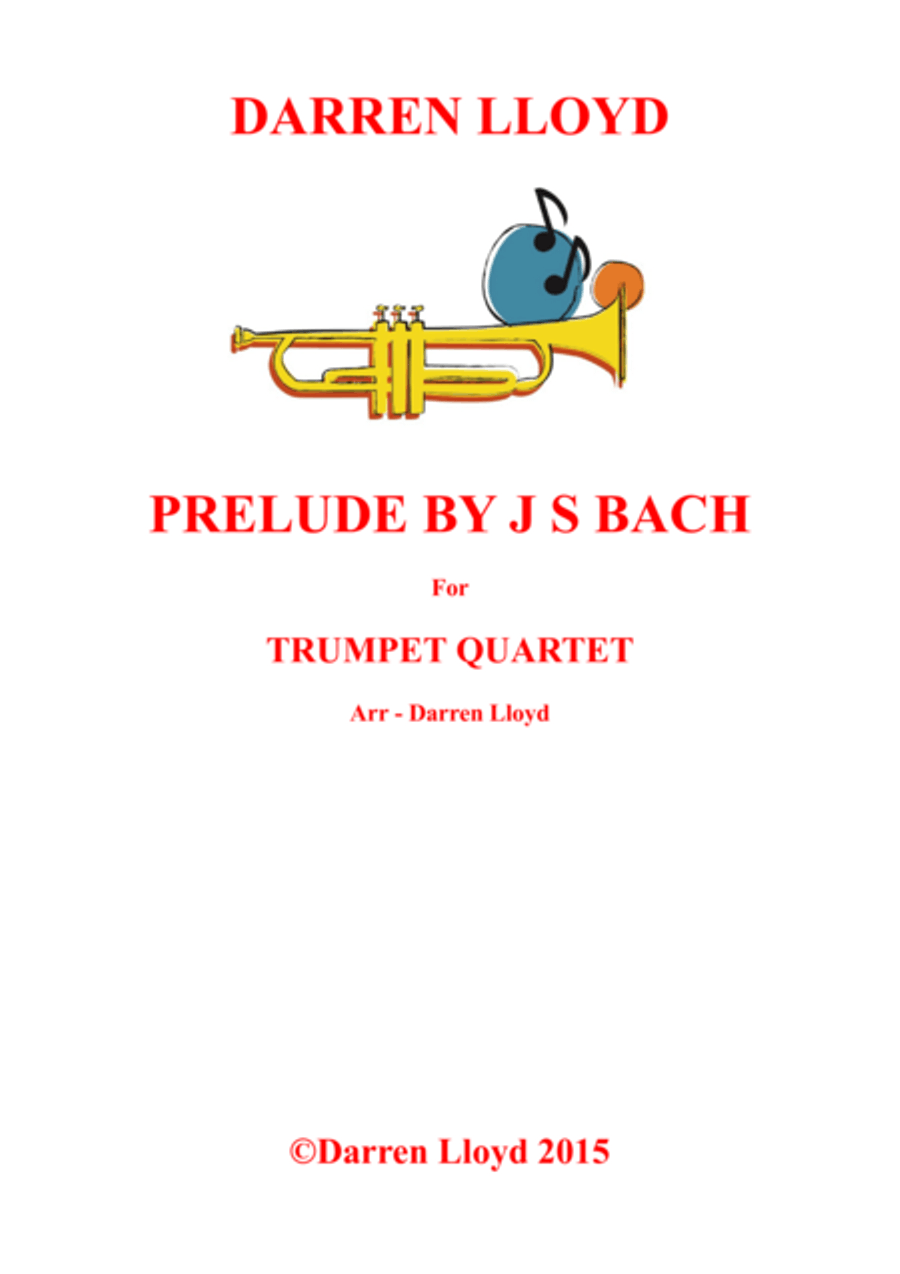 Prelude for Trumpet quartet J S Bach Brass Quartet scores gallery preview page 1