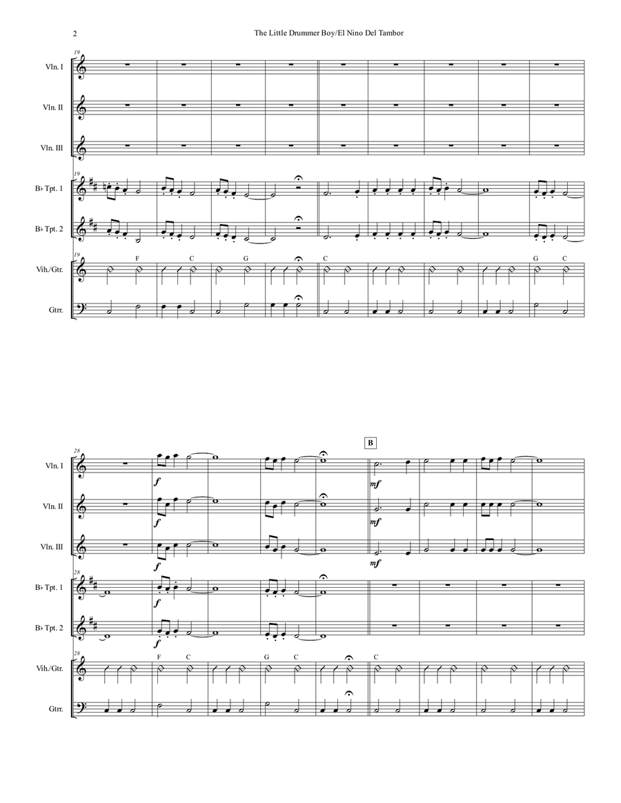 The Little Drummer Boy The Little Drummer Boy Small Ensemble scores gallery preview page 2