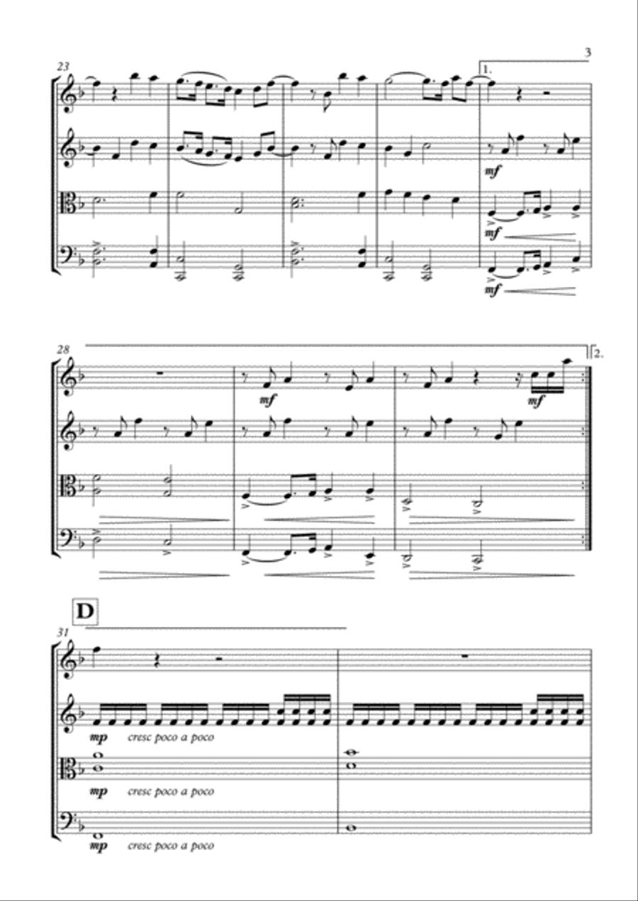 Fix You String Quartet scores gallery preview page 4