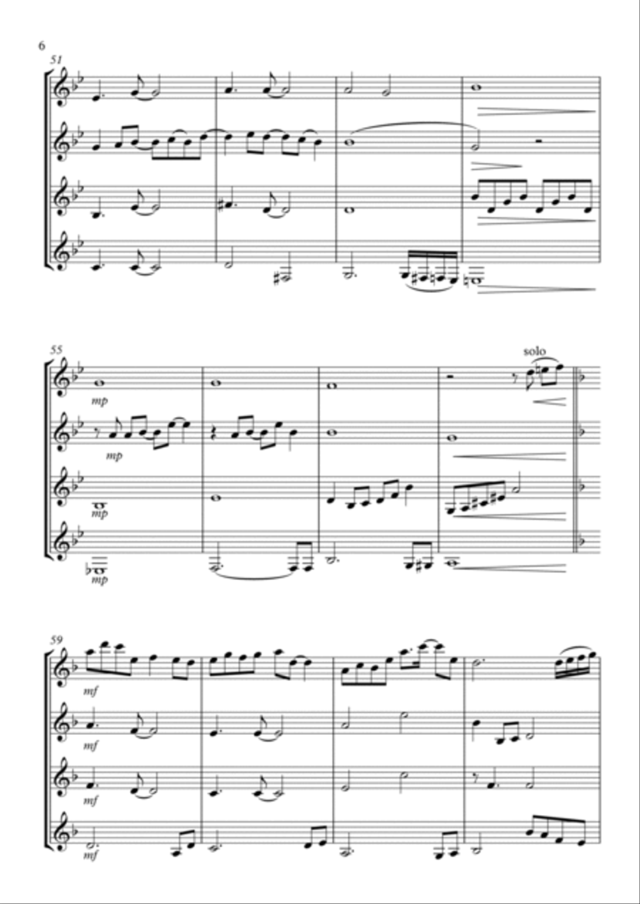 Promise Me Woodwind Ensemble scores gallery preview page 6