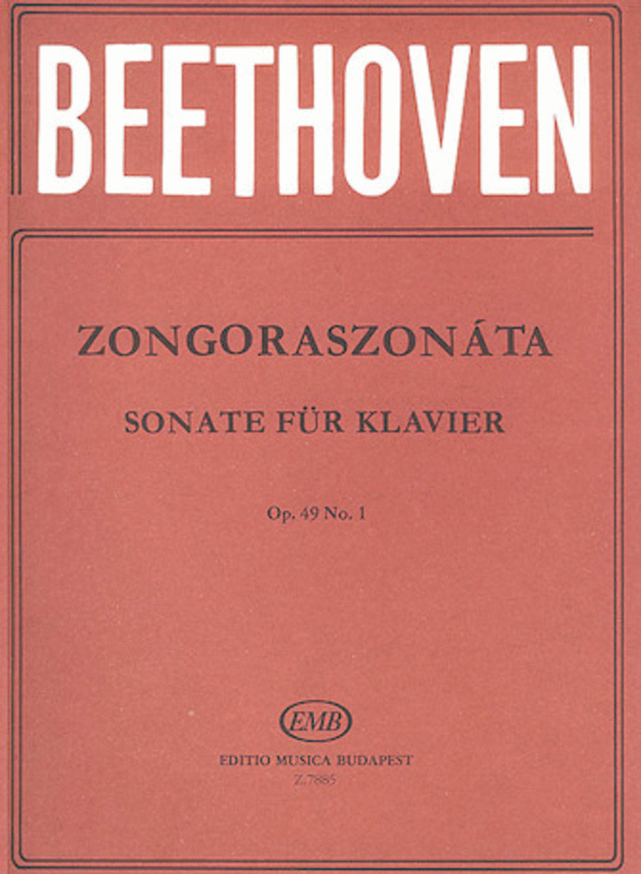 Sonatas for Piano in Separate Editions Op. 49, No. 1 in G minor